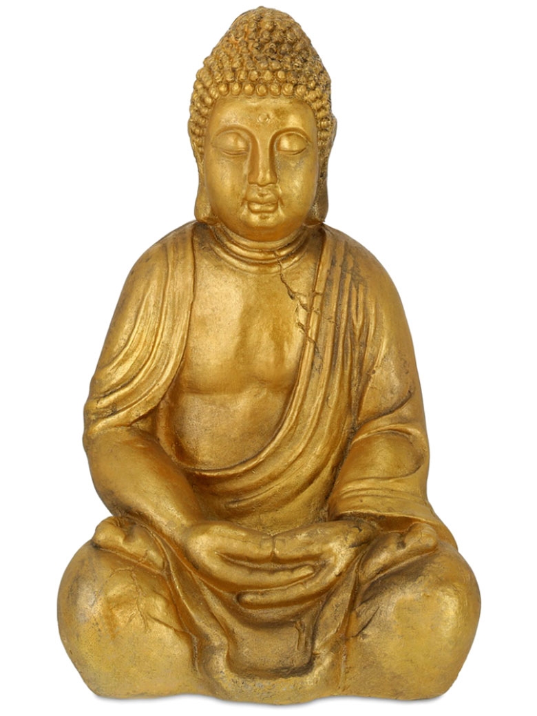 Gros Plan De Statues Décoratives De Bouddha Vendues Dans Une